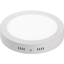 Enze Lighting Beyaz Yuvarlak LED Plafonyer Avize Tavan Mutfak Oda Hol Killer Wc Ofis Lambası 18W Sıva Üstü Armatür