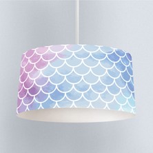 Woodhub Mavi Çocuk Odası Sarkıt Avize Bulut Desenli Abajur Avize