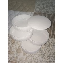 Hank-K Ticaret Beyaz 4 Katlı Döner Takı Organizeri - Takı Kutusu Organizer Alaska Saklama Kabı 0,38 ml