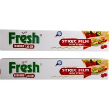 Sa Fresh Streç Film 200 M * 45 cm 8 Mikron Kutulu Kayar Bıçaklı Gıda Streci 2'li Set