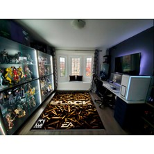 Get Carpet Yıkanabilir Kaymaz Taban Nostaljik Retro Playstation Desenli Çocuk Genç Odası Oyuncu Halısı