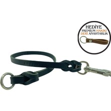 Rebel Dog Premium Hakiki Deri Kısa Mesafe Gezdirme Kayışı 1.2CM//65CM