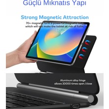 Fuchsia iPad 10. Nesil Uyumlu Magic Style Manyetik Yapışmalı Klavyeli Kılıf