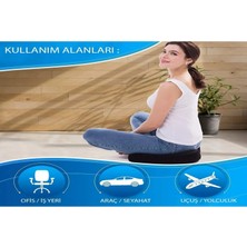 Benlife Oto Araç Ofis Koltuk Sandalye Bel Destek Minderi ve Visco Cocix Oturma Minderi