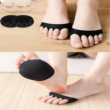 Benlife Kumaş Ayak Parmak Ucu Altı Taban Koruyucu Topuklu Ayakkabı Çorabı Metatarsal Tabanlık Siyah Renk