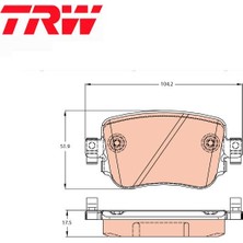 TRW Arka Fren Balata Tk. Caddy 4 Sharan 11/20 Octavia 3 Leon 5f 13/20 Alhambra A1 8x GDB2042 Q35Q0698451B