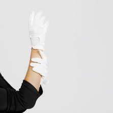 Fouganza Yetişkin Binici Eldiveni - Beyaz