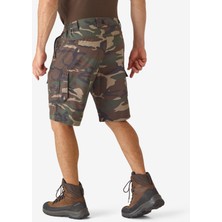 Decathlon Bermuda Kargo Şort - Avcılık ve Doğa Gözlemi - Kamuflaj Desenli/yeşil - 500