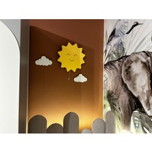 Babyorkids Bebek Çocuk Odası Ahşap Aydınlatma Güneş Model