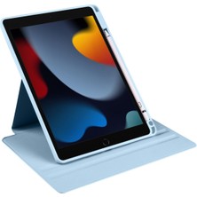 Five-E Apple iPad 8. Nesil 10.2 (2020) Yatay ve Dikey Dönebilen Standlı Kalem Şarjına Uygun Darbe Dayanıklı Thermix Kılıf ve Ekran Koruyucu A2270 A2428 A2429 A2430