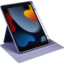 Five-E Apple iPad 7. Nesil 10.2 (2019) Yatay ve Dikey Dönebilen Standlı Kalem Şarjına Uygun Darbe Dayanıklı Thermix Kılıf A2197 A2200 A2198