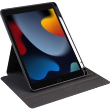 Five-E Apple iPad 9. Nesil 10.2 (2021) Yatay ve Dikey Dönebilen Standlı Kalem Şarjına Uygun Darbe Dayanıklı Thermix Kılıf A2602 A2604 A2603 A2605