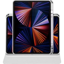 Five-E Apple iPad Pro 11 4. Nesil (2022) Yatay ve Dikey Dönebilen Standlı Kalem Şarjına Uygun Darbe Dayanıklı Thermix Kılıf ve Ekran Koruyucu A2759 A2761 A2435 A2762