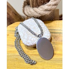 Gns Aksesuar 1. Sınıf Çelik Büyük Dogtag Asker Künyesi Kolye 60 Cm(3 Seçenekli)