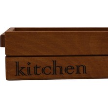 Tun's Atelier Kitchen Mutfak Organizer Ahşap 24CM x 14CM Genişlik 8cm Yükseklik