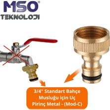 MSO Teknoloji Bahçe Sulama VIP Kalite Musluk Hortum Adaptör (Mod-C)