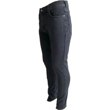 Gruva Gruva erkek Regular Fit Boru Paça Likralı Esnek Kot Pantolon Siyah Füme