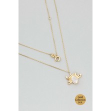 So CHIC Güneş Figürlü 14 Ayar Sarı Altın Kolye