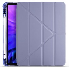 Five-E Apple iPad Pro 12.9 4.nesil (2020) 4 Farklı Standlı Kalemlikli Darbeye Dayanıklı Kılıf ve Ekran Koruyucu A2229 A2069 A2232 A2233