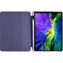 Five-E Apple iPad Pro 12.9 4.nesil (2020) 4 Farklı Standlı Kalemlikli Darbeye Dayanıklı Kılıf A2229 A2069 A2232 A2233