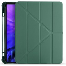 Five-E Apple iPad Pro 12.9 4.nesil (2020) 4 Farklı Standlı Kalemlikli Darbeye Dayanıklı Kılıf A2229 A2069 A2232 A2233