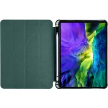 Five-E Apple iPad Pro 12.9 4.nesil (2020) 4 Farklı Standlı Kalemlikli Darbeye Dayanıklı Kılıf A2229 A2069 A2232 A2233