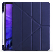 Five-E Apple iPad Pro 12.9 4.nesil (2020) 4 Farklı Standlı Kalemlikli Darbeye Dayanıklı Kılıf A2229 A2069 A2232 A2233