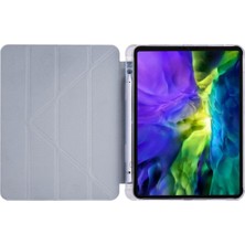 Five-E Apple iPad Pro 12.9 4.nesil (2020) 4 Farklı Standlı Kalemlikli Darbeye Dayanıklı Kılıf A2229 A2069 A2232 A2233