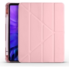 Five-E Apple iPad Pro 12.9 4.nesil (2020) 4 Farklı Standlı Kalemlikli Darbeye Dayanıklı Kılıf A2229 A2069 A2232 A2233