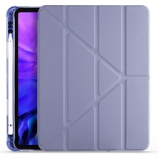 Five-E Apple iPad Pro 12.9 6.nesil (2022) 4 Farklı Standlı Kalemlikli Darbeye Dayanıklı Kılıf A2436 A2437 A2764 A2766