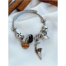 Ankı Model Geyik Charm Çelik Bileklik