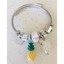 Ankı Tasarım Ankı Bileklik Ananas Charmlı Gümüş Bileklik