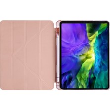 Five-E Apple iPad Pro 12.9 5.nesil (2021) 4 Farklı Standlı Kalemlikli Darbeye Dayanıklı Kılıf A2378 A2461 A2379