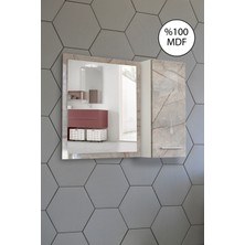 Nurcelant Aynalı Banyo Dolabı 80 cm Üst Modül Lagina