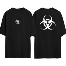 The Wert  Toxic Ön Arka Baskılı Sıyah Oversize T-Shirt