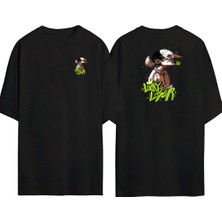The Wert  The Lucky Loser Ön Arka Baskılı Sıyah Oversize T-Shirt