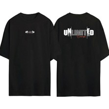 The Wert  Uned Limit Consept Ön Arka Baskılı Sıyah Oversize T-Shirt