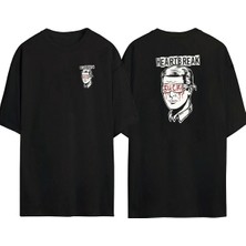 The Wert  Heart Break Sucks Ön Arka Baskılı Sıyah Oversize T-Shirt
