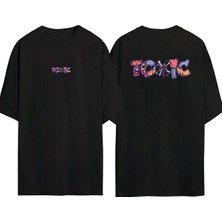 The Wert  Toxıc Ön Arka Baskılı Sıyah Oversize T-Shirt