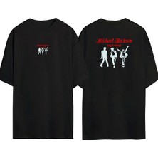 The Wert  Michael Jackson 1958-2009 Ön Arka Baskılı Sıyah Oversize T-Shirt