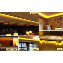 Amber LED 12V Yüksek Parlaklık 4040 Şerit LED Tak Çalıştır Hazır Set Beyaz, Günışığı, Amber Dokunmatik Aç-Kapa Dim Edilebilir Anahtar Adaptör Dahil 2-3-5 Metre Mutfak, Tezgah, Dolap İçi, Ayna İçin