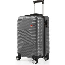 G&d Polo Suitcase Abs Koyu Gri Kabin Boy Valiz 600.02-K