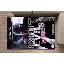 Get Carpet Yıkanabilir Kaymaz Taban Nostaljik Retro Playstation Desenli Çocuk Genç Odası Oyuncu Halısı