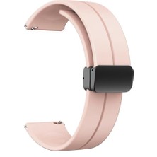 Pilanix Garmin Venu Sq Music Edition 20 mm Için Klasik Model Kancalı Manyetik Kopçalı Kayış