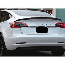 Dk Tuning Tesla Model 3 Y S x Series Bagaj Siyah Metal Uzun Yazı Logo