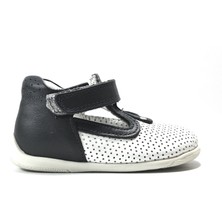 Onlo Ayakkabı 930 Hakiki Deri Lacivert Beyaz Cırtlı Ortopedik Erkek Bebek Ayakkabı