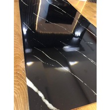 Güçlü 30X60CM Siyah Mermer Desenli Kendinden Yapışkanlı Seramik Desen Banyo Wc Kaplama Pvc Duvar Paneli