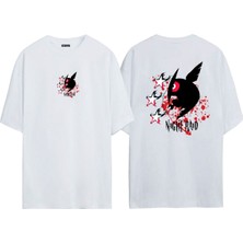 The Wert Unisex Akame Ga Kill! Ön Arka Baskılı Beyaz Oversize T-Shirt