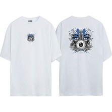The Wert Unisex Dodgery Yourbrand Ön Arka Baskılı Beyaz Oversize T-Shirt