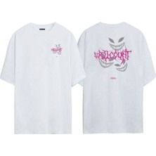 The Wert Unisex Well Count ,crınge Ön Arka Baskılı Beyaz Oversize T-Shirt